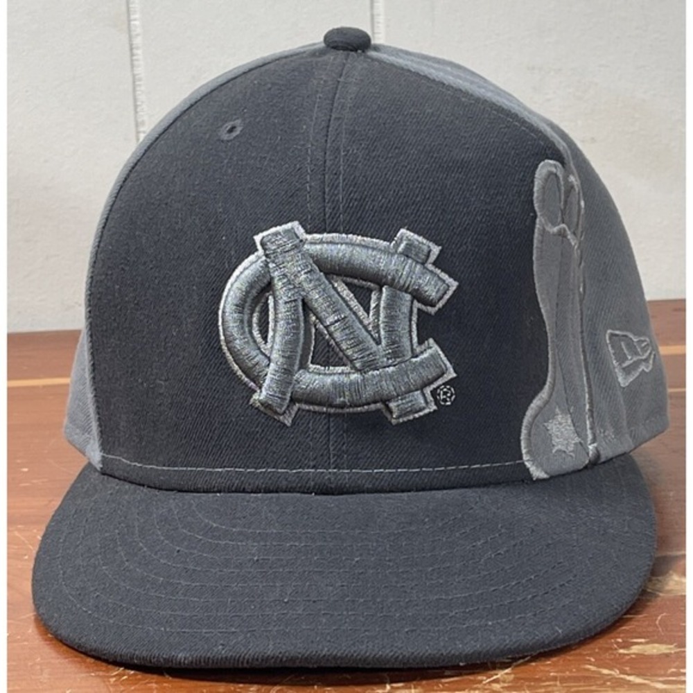 New Era UNC North Carolina Tar Heels 59fifty Cap Fitted Hat 7 3/8 Gray